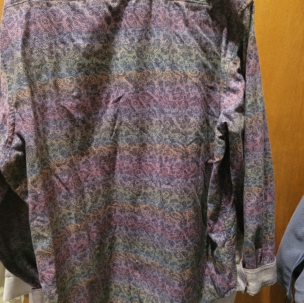 Robert Graham mens xl multi color long sleeve button-down shirt - Picture 8 of 9